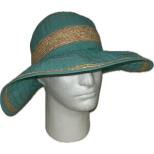 Handcrafted Scala‎ women's raffia wide visor light weight Hat